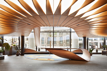 Дизайн вестибюля в небоскребе Bishopsgate от Bill Amberg Studio