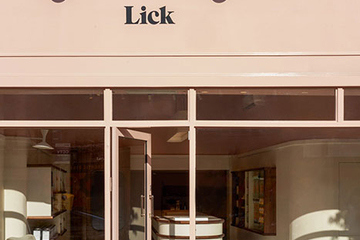 Магазин красок с розовым оттенком Lick отдает дань уважения лондонским зданиям в стиле ар-деко